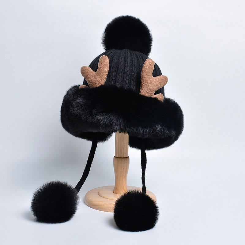 Bonnets à pompons Antlers - Noir - Taille unique - image 12