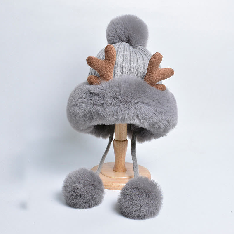 Bonnets à pompons Antlers - Gris - Taille unique - image 13