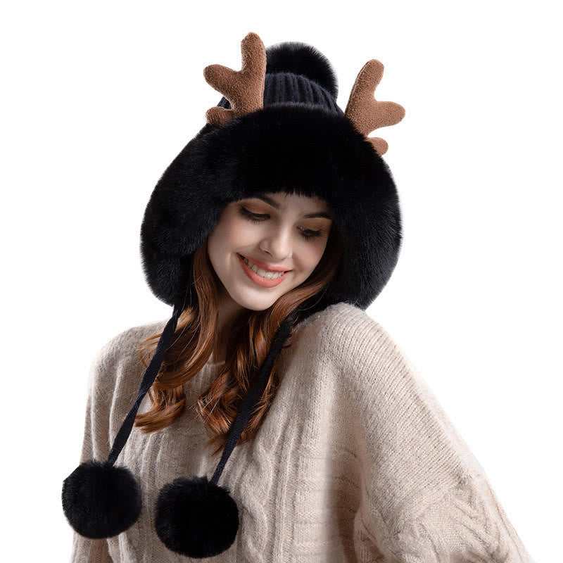 Bonnets à pompons Antlers