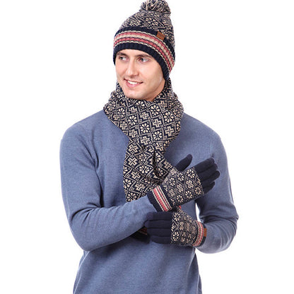 Ensemble 3 en 1 gants, bonnet et écharpe pour écran tactile