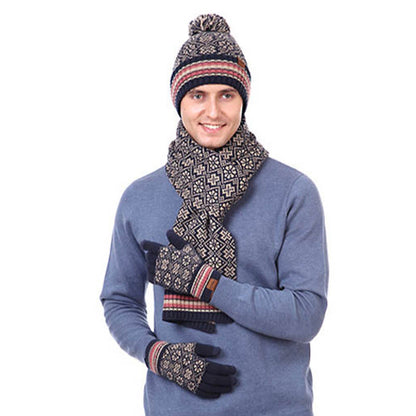 Ensemble 3 en 1 gants, bonnet et écharpe pour écran tactile