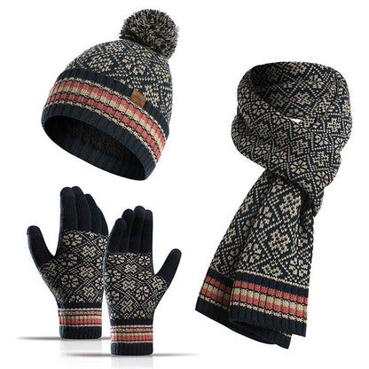 Ensemble 3 en 1 gants, bonnet et écharpe pour écran tactile - Bleu marine - Taille unique - image 15