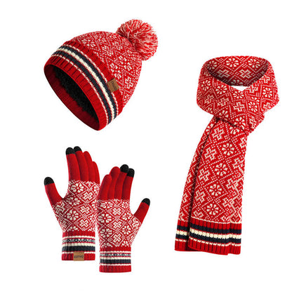 Ensemble 3 en 1 gants, bonnet et écharpe pour écran tactile - Rouge - Taille unique - image 14