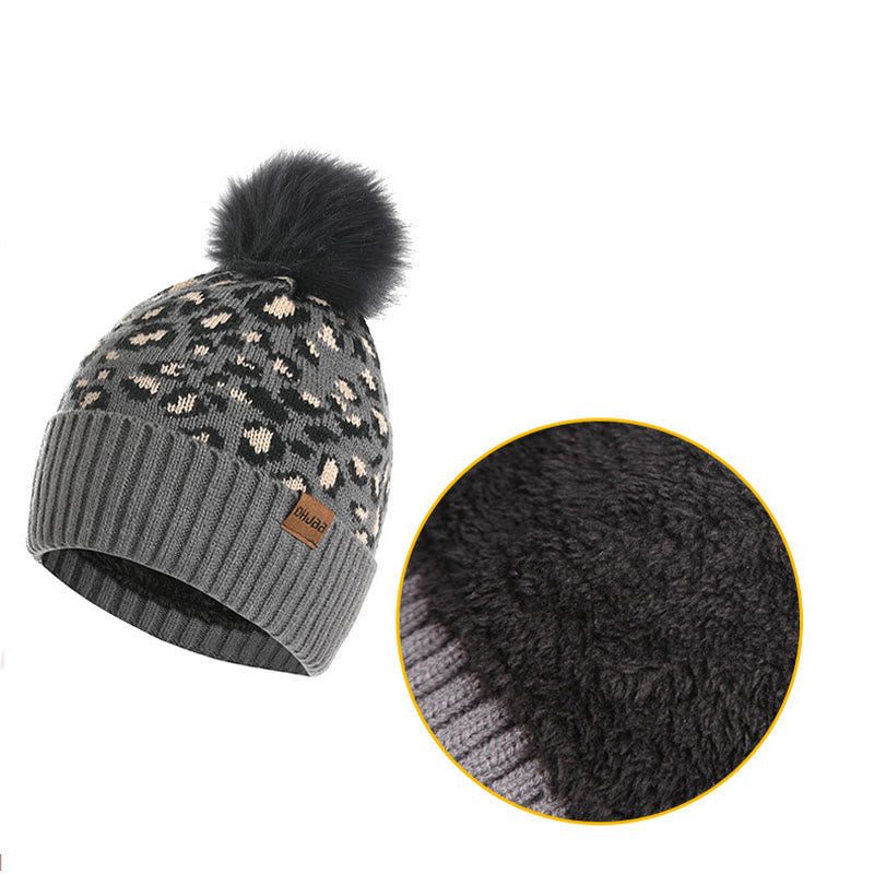 Ensemble 3 en 1 gants, bonnet et écharpe léopard - image 12