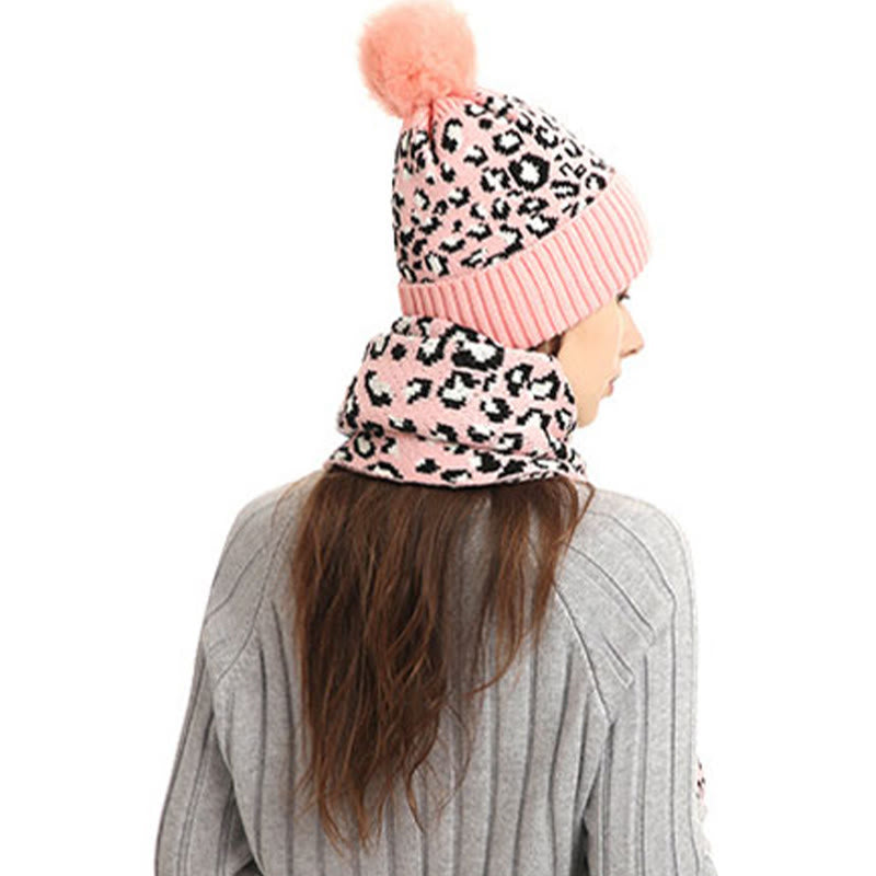 Ensemble 3 en 1 gants, bonnet et écharpe léopard - image 5