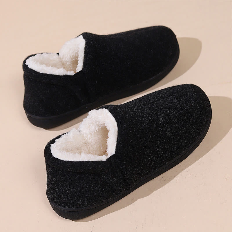 Chaussons chauds et confortables grande taille - Noir - États-Unis 9-10 - image 11
