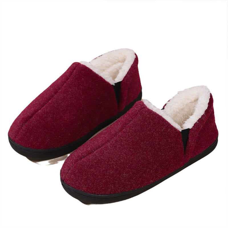 Chaussons chauds et confortables grande taille - Vin - États-Unis 9-10 - image 10