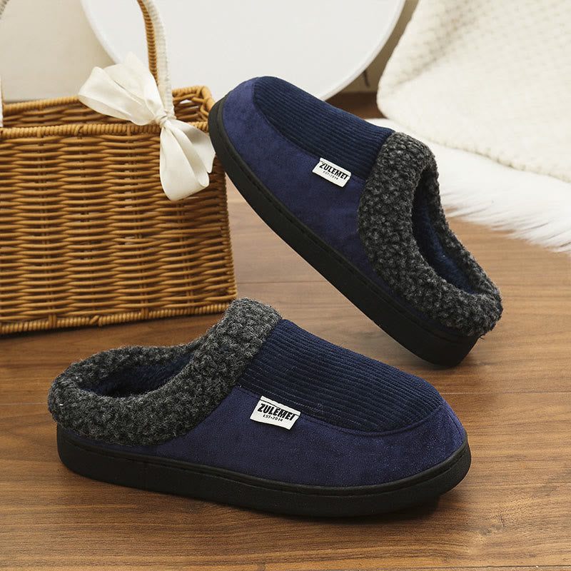 Chaussons à rayures verticales grande taille - Bleu marine - États-Unis 13-14 - image 3