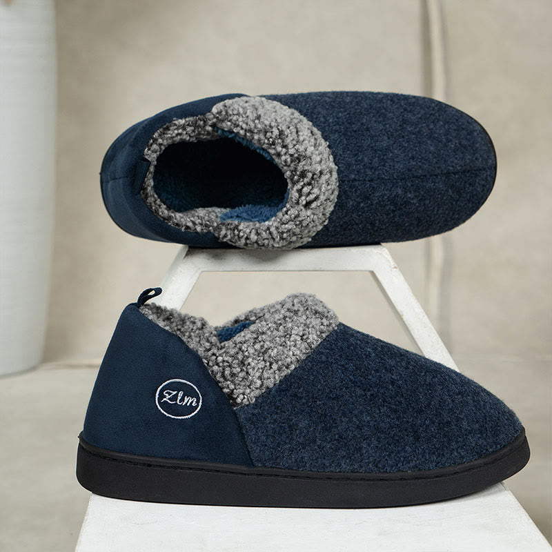 Chaussons épais grande taille - Bleu marine - États-Unis 13-14 - image 2