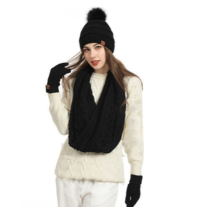 Ensemble 4 en 1 de gants, bonnet, écharpe et chaussettes classiques d'hiver
