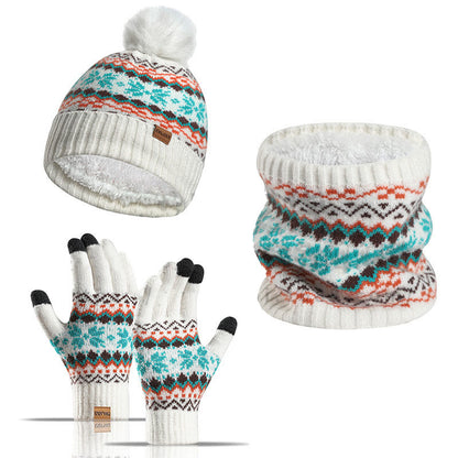 Ensemble 3 en 1 gants, bonnet et écharpe flocon de neige - Blanc - Taille unique - image 5