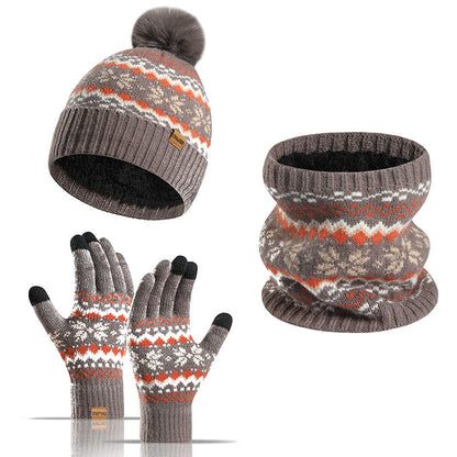 Ensemble 3 en 1 gants, bonnet et écharpe flocon de neige - Kaki - Taille unique - image 10