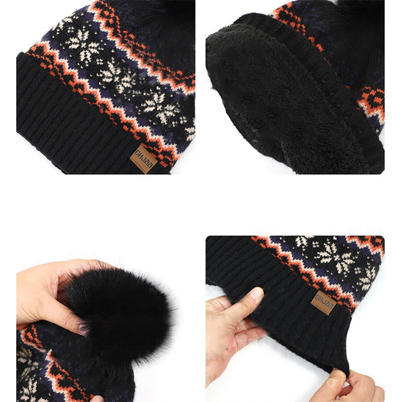 Ensemble 3 en 1 gants, bonnet et écharpe flocon de neige - image 4