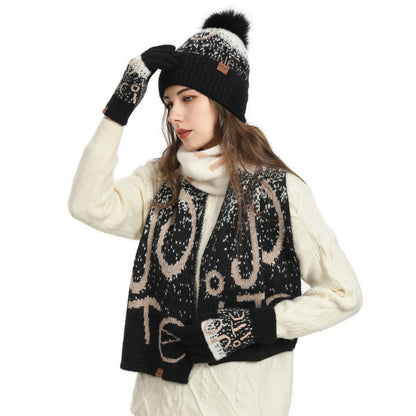 Ensemble 3 en 1 gants, bonnet et écharpe Alphabet - image 2