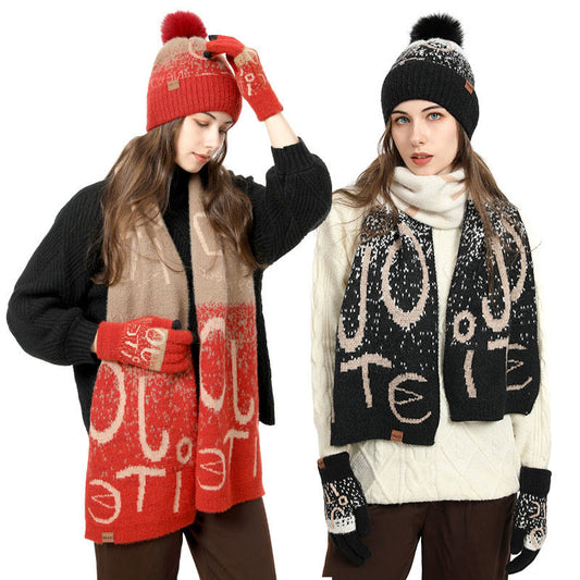 Ensemble 3 en 1 gants, bonnet et écharpe Alphabet - image 0