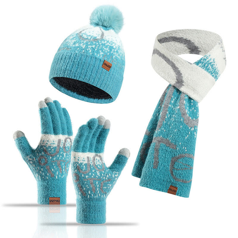 Ensemble 3 en 1 gants, bonnet et écharpe Alphabet - Lac Bleu - Taille unique - image 7