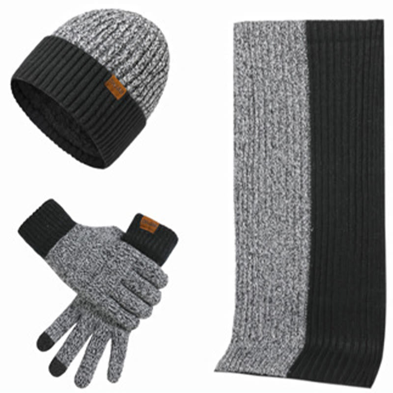 Ensemble 3 en 1 de gants, bonnet et écharpe assortis - Bleu marine - Taille unique - image 12