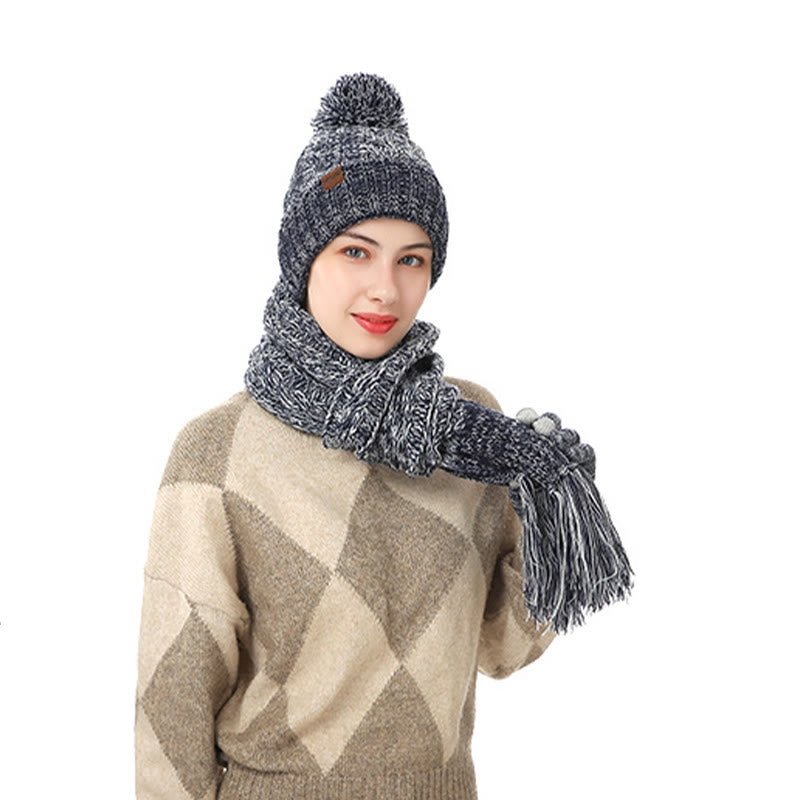 Ensemble 3 en 1 classique assorti : gants, bonnet, écharpe - image 3
