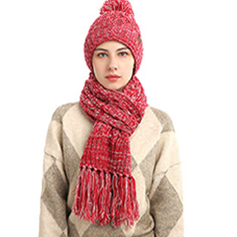 Ensemble 3 en 1 classique assorti : gants, bonnet, écharpe - image 1
