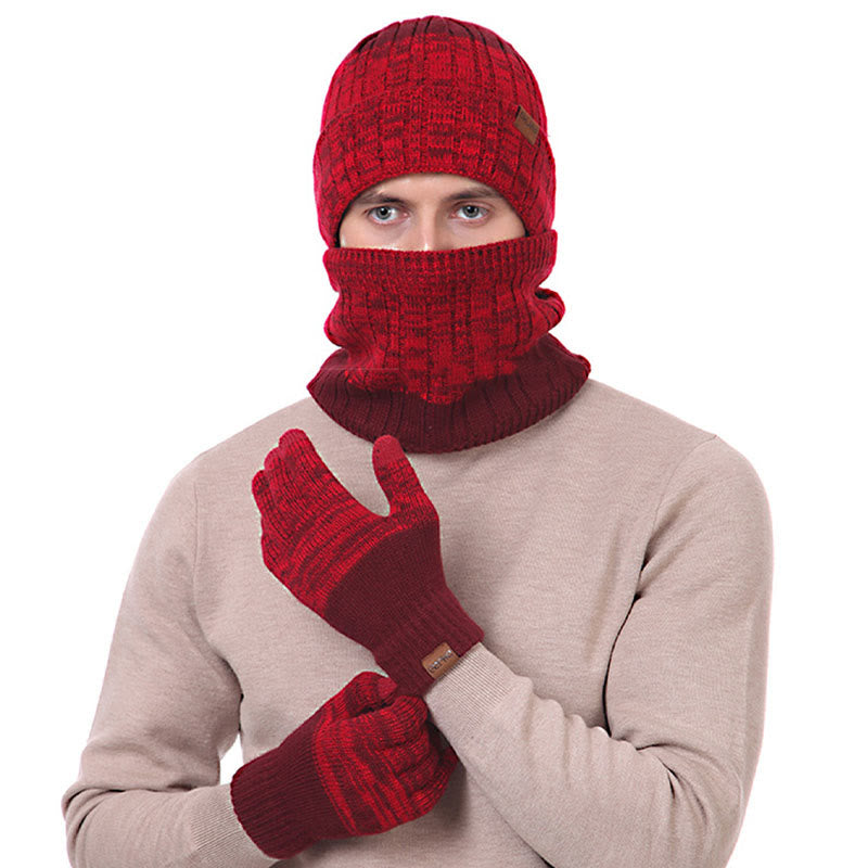 Ensemble 3 en 1 de gants, bonnet et écharpe d'extérieur