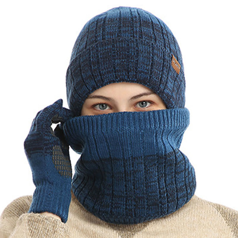 Ensemble 3 en 1 de gants, bonnet et écharpe d'extérieur