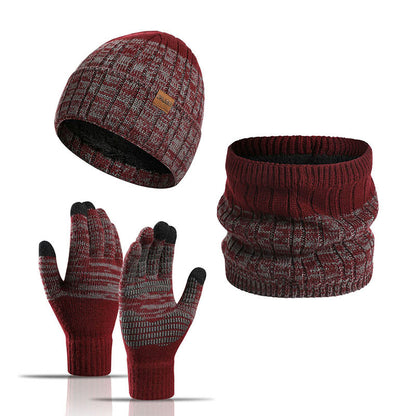 Ensemble 3 en 1 de gants, bonnet et écharpe d'extérieur - Vin - Taille unique - image 16