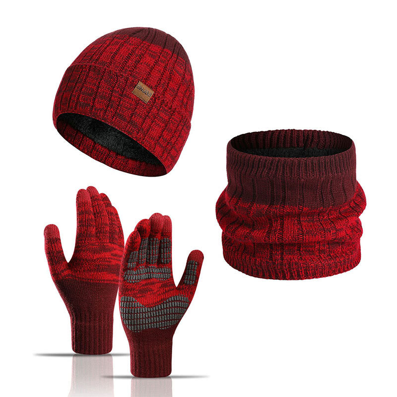 Ensemble 3 en 1 de gants, bonnet et écharpe d'extérieur - Rouge - Taille unique - image 15
