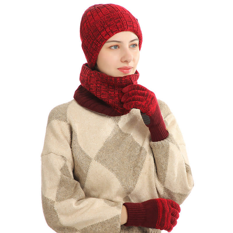 Ensemble 3 en 1 de gants, bonnet et écharpe d'extérieur - image 2