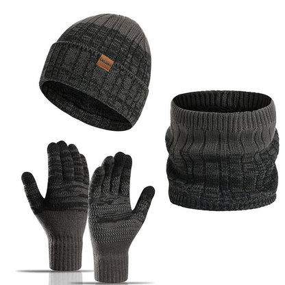 Ensemble 3 en 1 de gants, bonnet et écharpe d'extérieur - Gris foncé - Taille unique - image 13