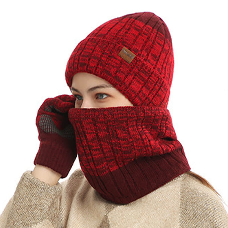 Ensemble 3 en 1 de gants, bonnet et écharpe d'extérieur