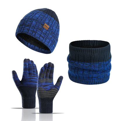 Ensemble 3 en 1 de gants, bonnet et écharpe d'extérieur - Bleu marine - Taille unique - image 17