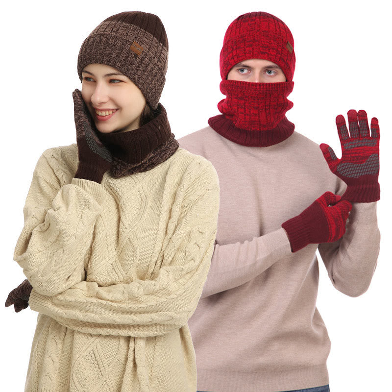Ensemble 3 en 1 de gants, bonnet et écharpe d'extérieur