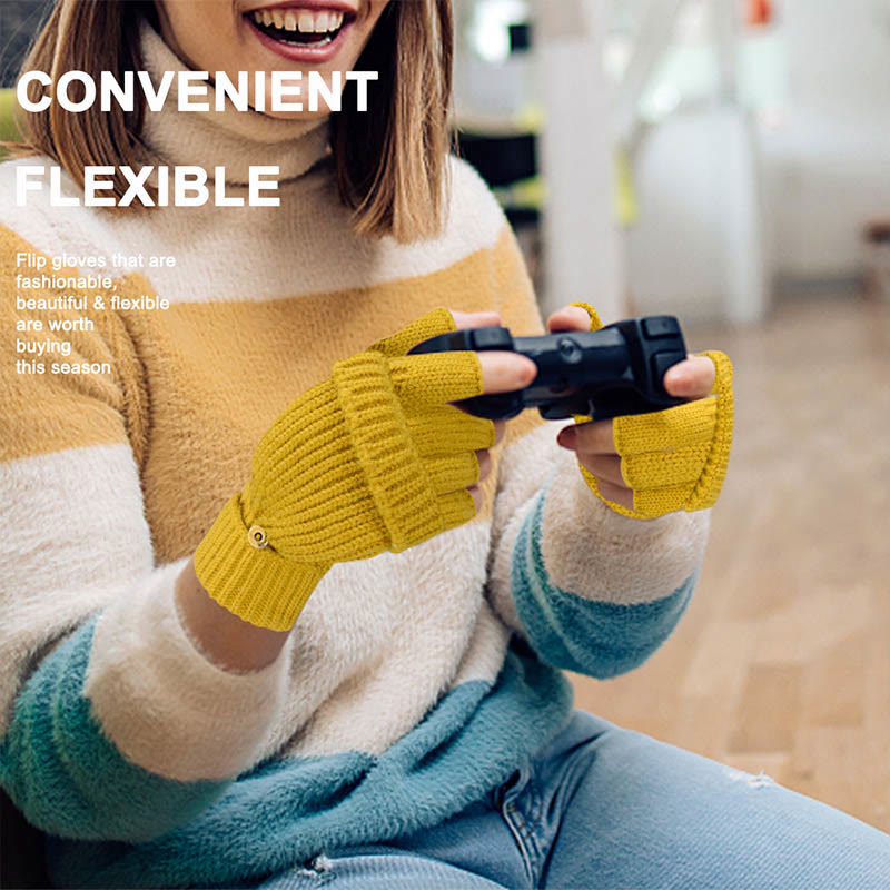 Gants d'hiver chauds tricotés sans doigts - image 7