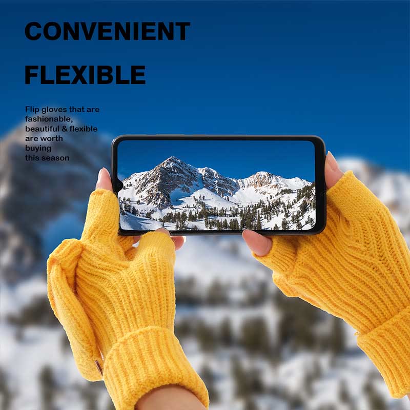 Gants d'hiver chauds tricotés sans doigts - image 5