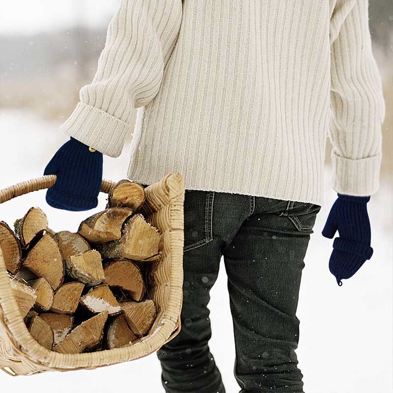Gants d'hiver chauds tricotés sans doigts