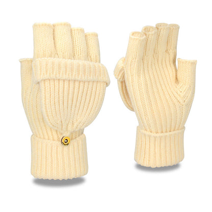 Gants d'hiver chauds tricotés sans doigts - Abricot - Taille unique - image 16