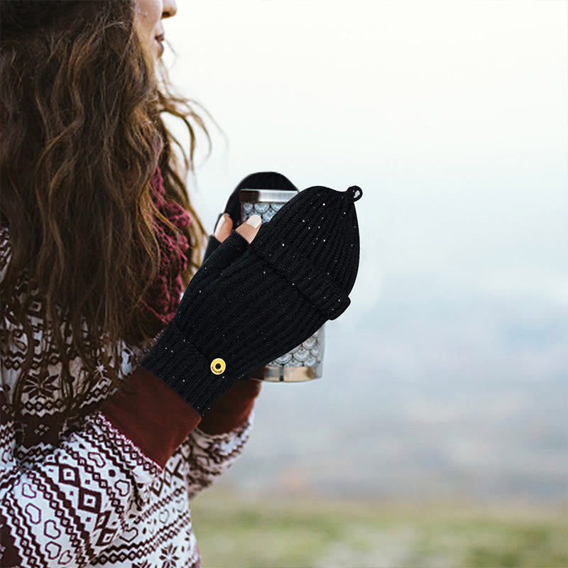 Gants d'hiver chauds tricotés sans doigts - image 3