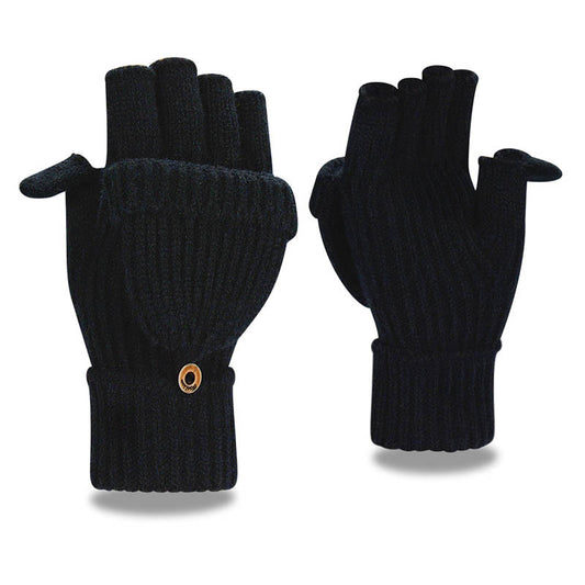 Gants à rabat souples et convertibles - Noir - Taille unique - image 0