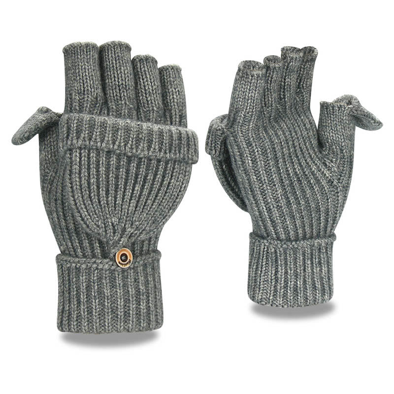 Gants à rabat souples et convertibles - Gris - Taille unique - image 3