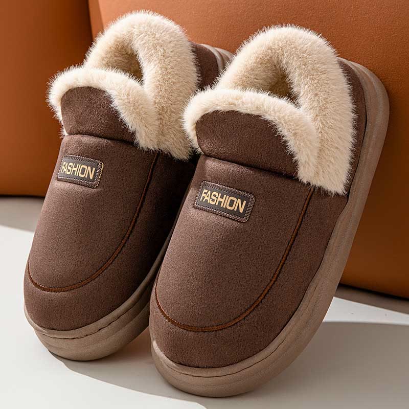 Chaussons de chambre confortables grande taille - Café - États-Unis 8-9 - image 7
