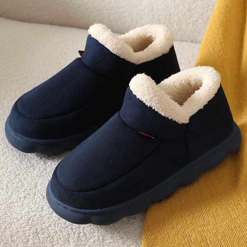 Chaussons d'intérieur souples et antidérapants grande taille - Bleu marine - EU43-44 (US8-9) - image 9