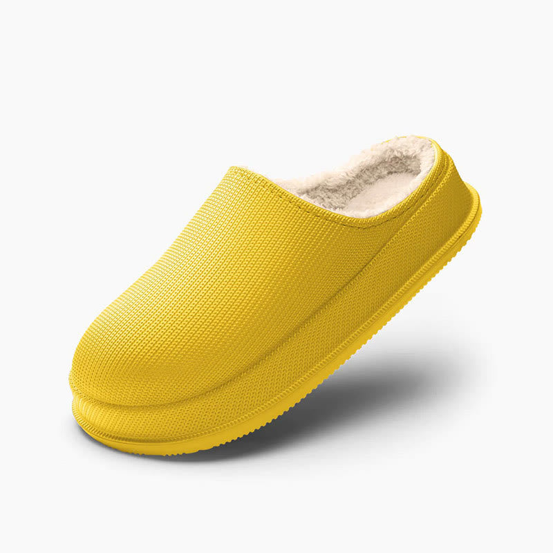 Chaussons antidérapants à semelle épaisse grande taille - Jaune - US 12-12,5 - image 8