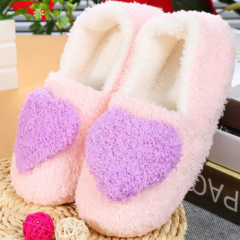 Chaussons cœur grande taille - Violet - Pointure US 7,5 - image 1
