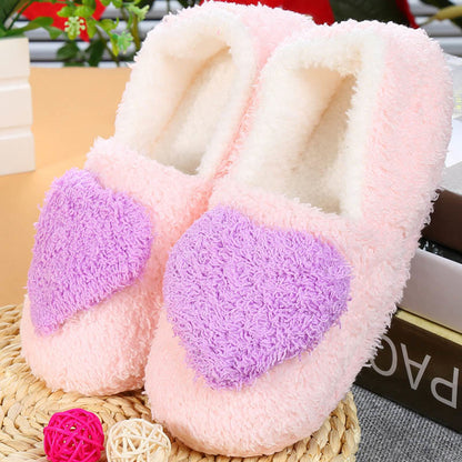 Chaussons cœur grande taille - Violet - Pointure US 7,5 - image 1