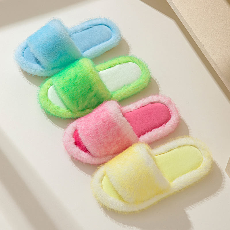Chaussons en peluche couleur bonbon grande taille - image 5