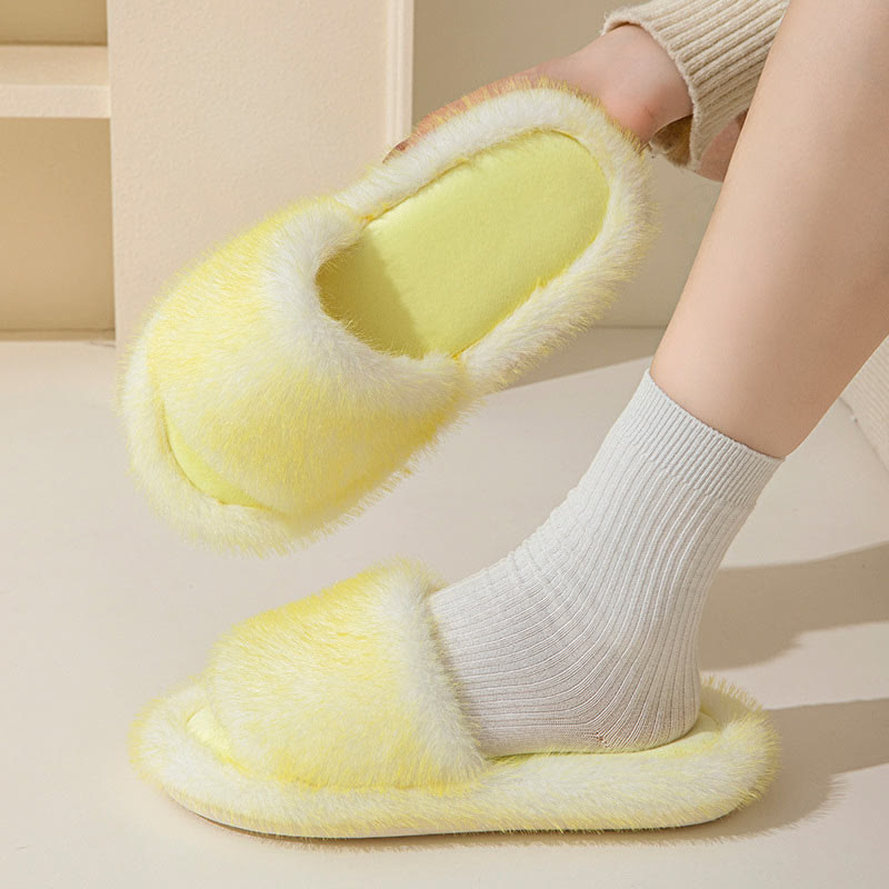 Chaussons en peluche couleur bonbon grande taille - Jaune - EU 40-41 (US 7-7,5) - image 7
