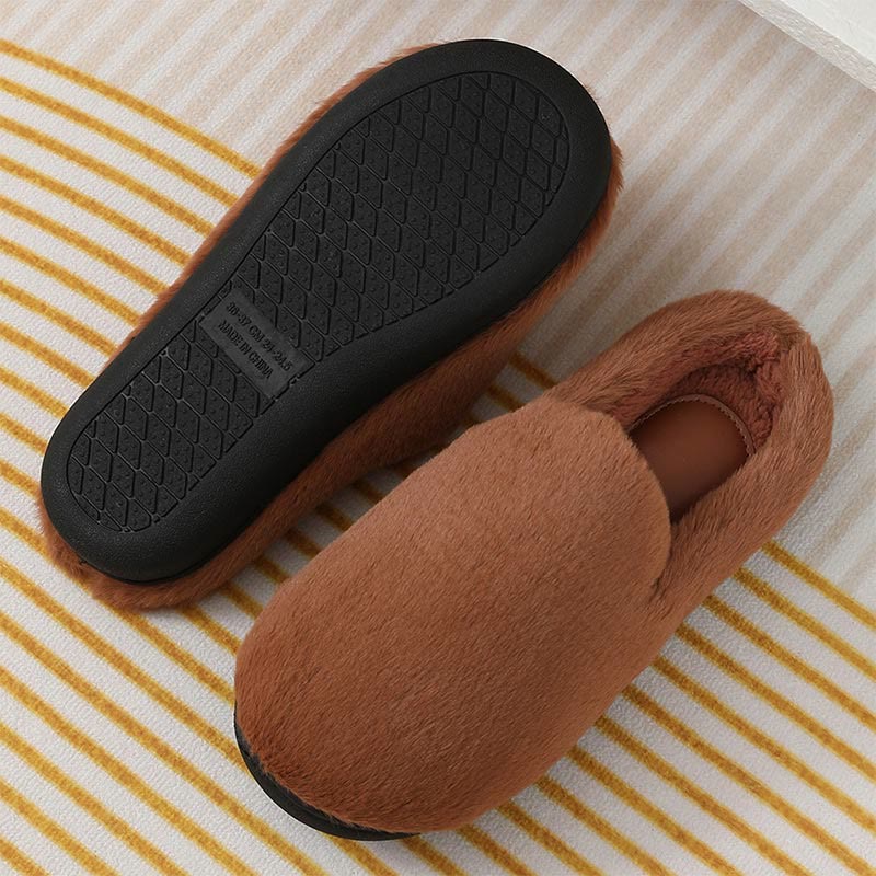 Chaussons d'hiver marron grande taille - image 2