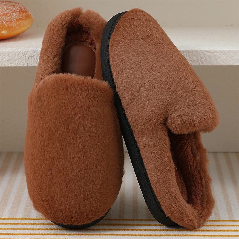 Chaussons d'hiver marron grande taille - image 1