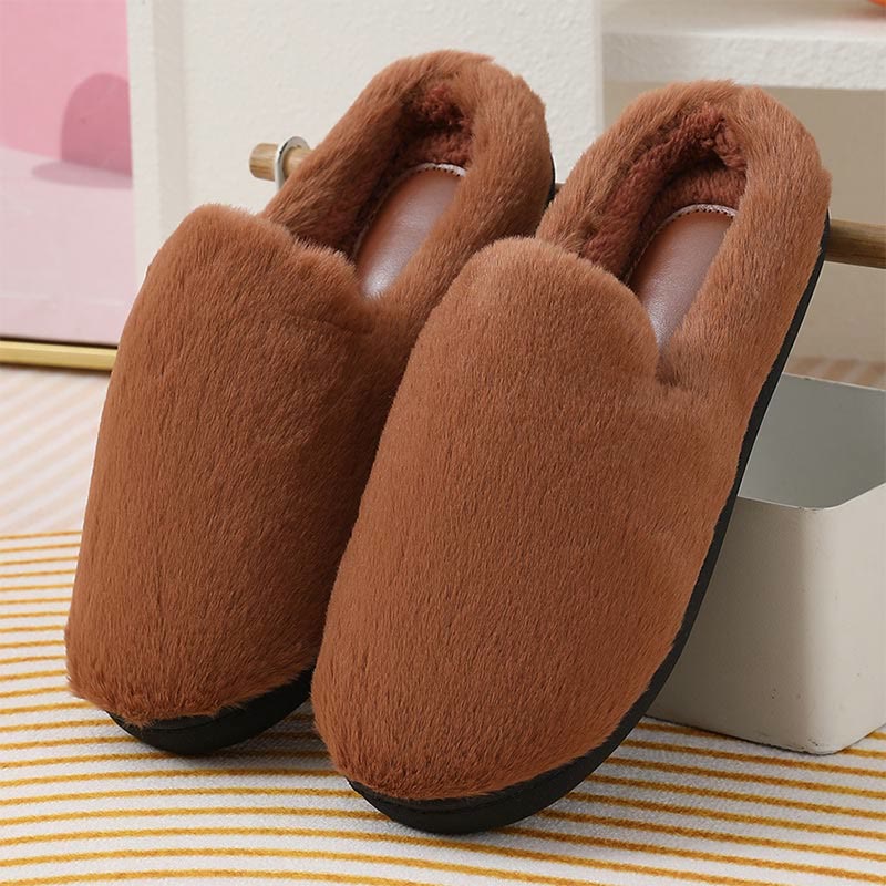 Chaussons d'hiver marron grande taille - image 0
