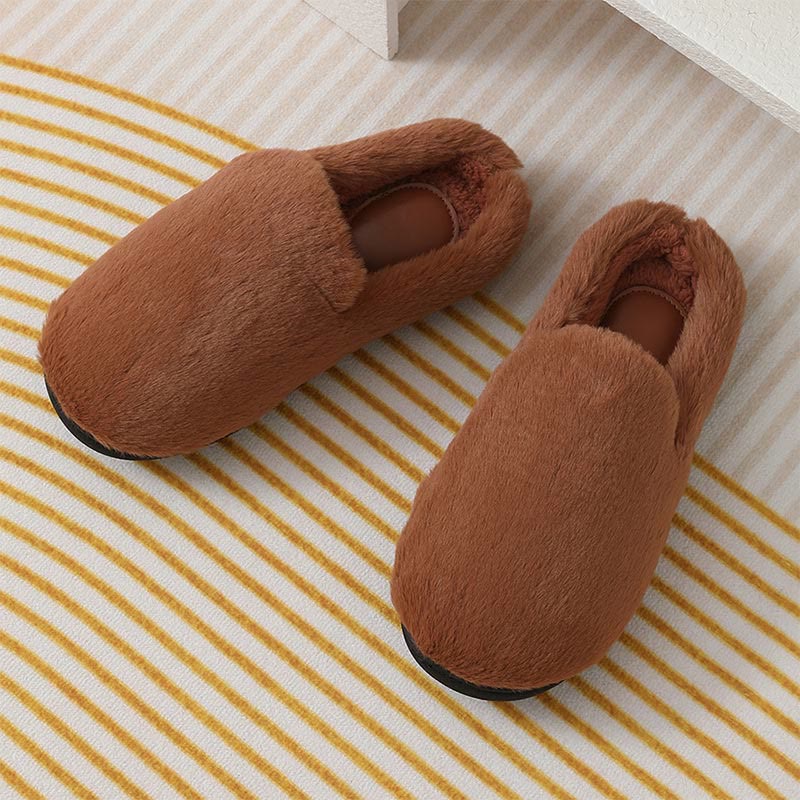Chaussons d'hiver marron grande taille - Brun - EU 42-43 (US 11-12) - image 3